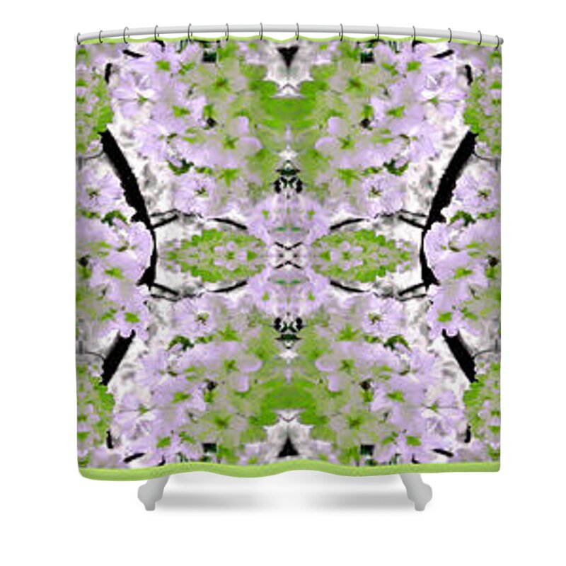 Collage Shower Curtain featuring the painting Foral Mural by Bruce Nutting