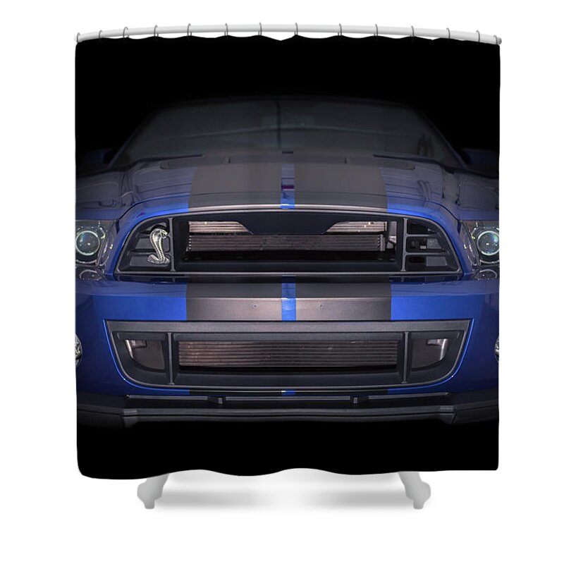 Ford Shower Curtain featuring the photograph Ford Blue by James Meyer