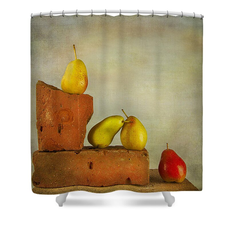 Dutch Masters Shower Curtain featuring the photograph Forelle Pears by Theresa Tahara