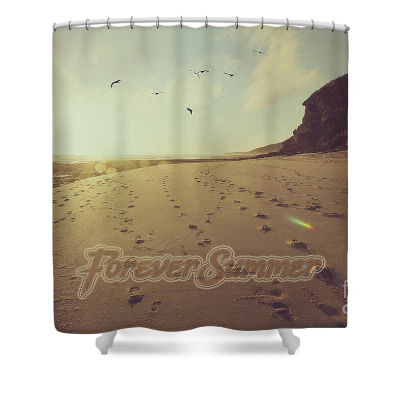 Beach Shower Curtain featuring the photograph Forever Summer 9 by Linda Lees