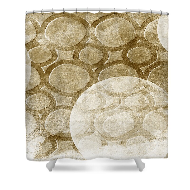 Form Shower Curtain featuring the mixed media Formed In Fall by Angelina Tamez