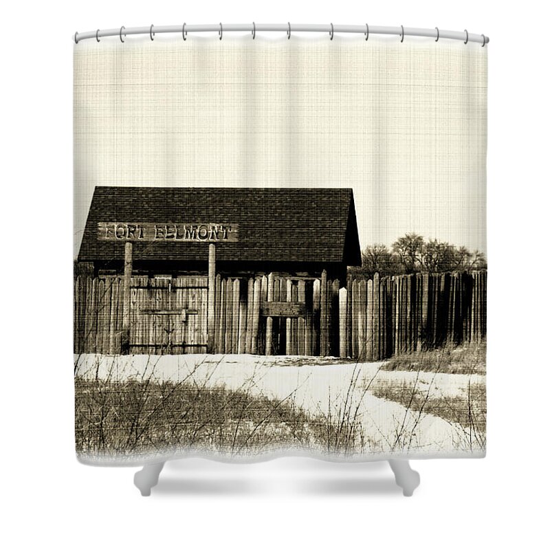 Fort Belmont Shower Curtain featuring the photograph Fort Belmont by Gary Gunderson