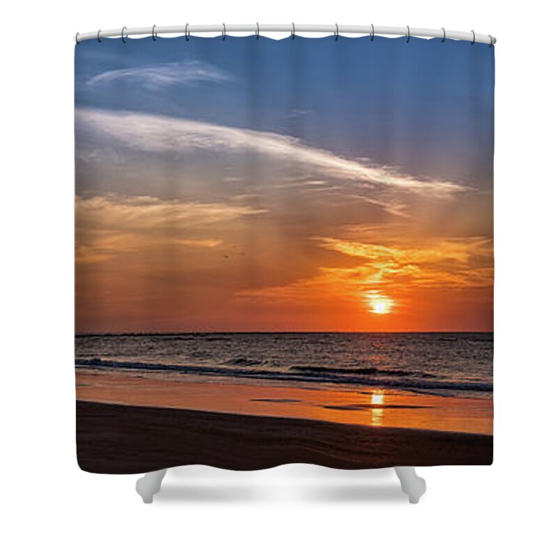Florida Shower Curtain featuring the photograph Fort Clinch Pier Sunrise by Kenneth Everett