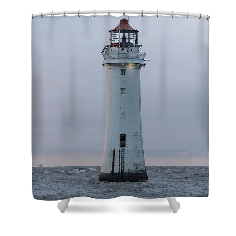 Beach Shower Curtain featuring the photograph Fort Perch Lighthouse by Spikey Mouse Photography