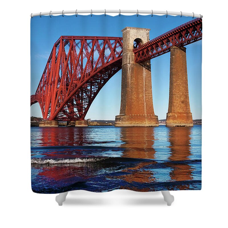 Forth Bridge Shower Curtain featuring the photograph Forth Bridge by Micah Offman