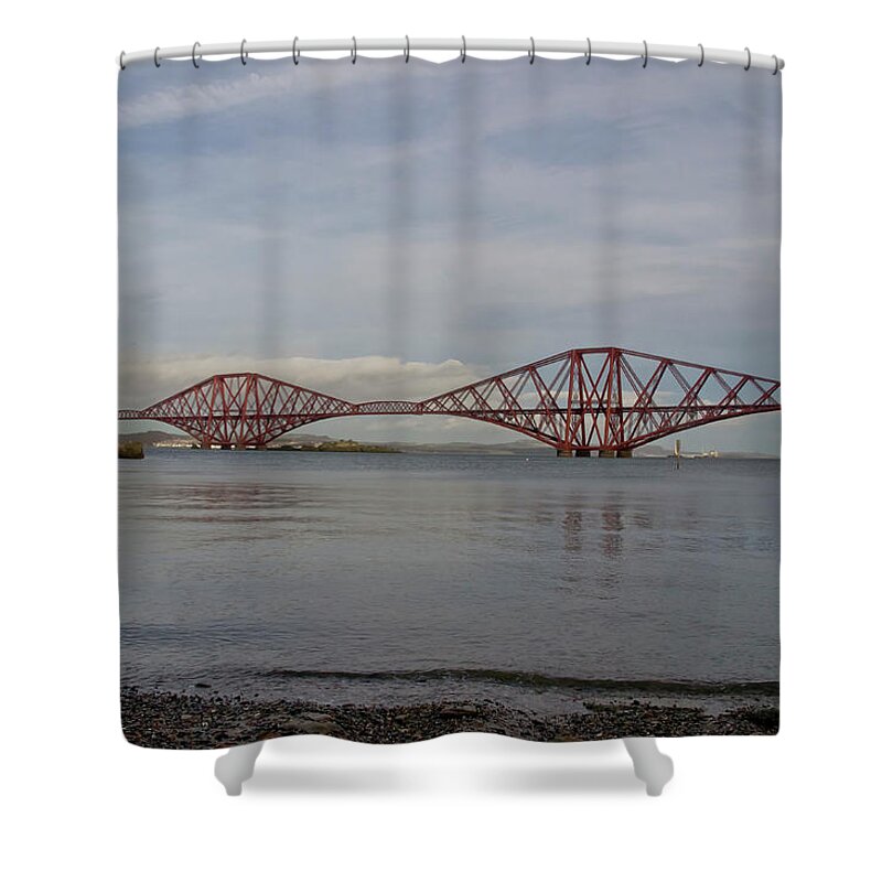 Forth Bridge Shower Curtain featuring the photograph Forth Rail Bridge by Elena Perelman