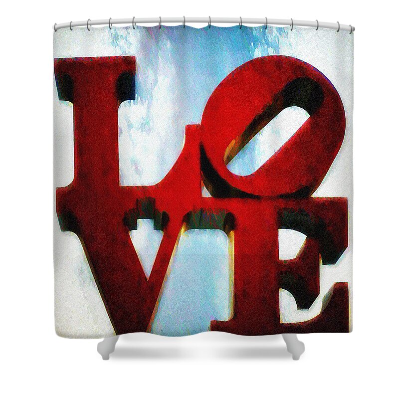 Love Shower Curtain featuring the photograph Fountain of Love by Bill Cannon