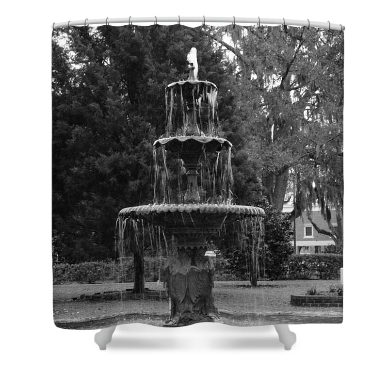 Fountain Shower Curtain featuring the painting Fountain of Mercy by Theresa Cangelosi