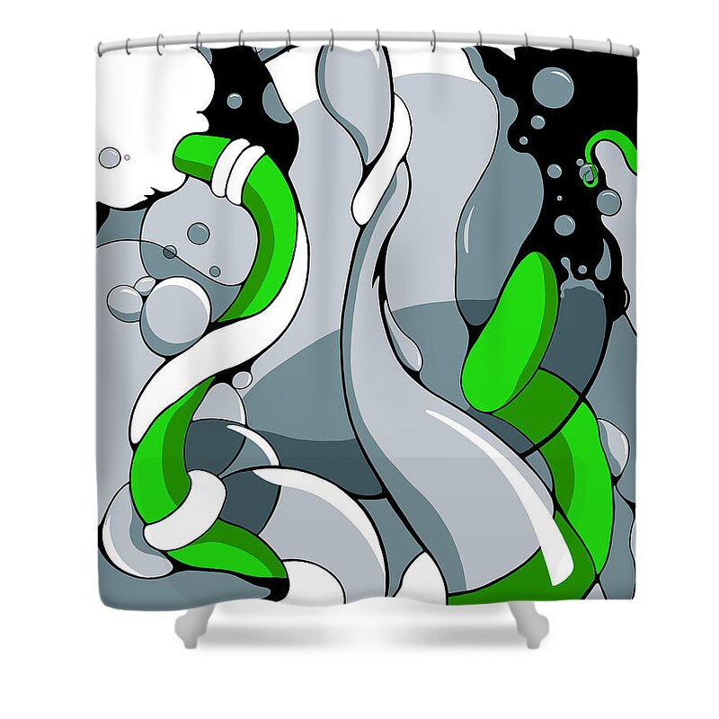 Vines Shower Curtain featuring the drawing Fountainhead by Craig Tilley