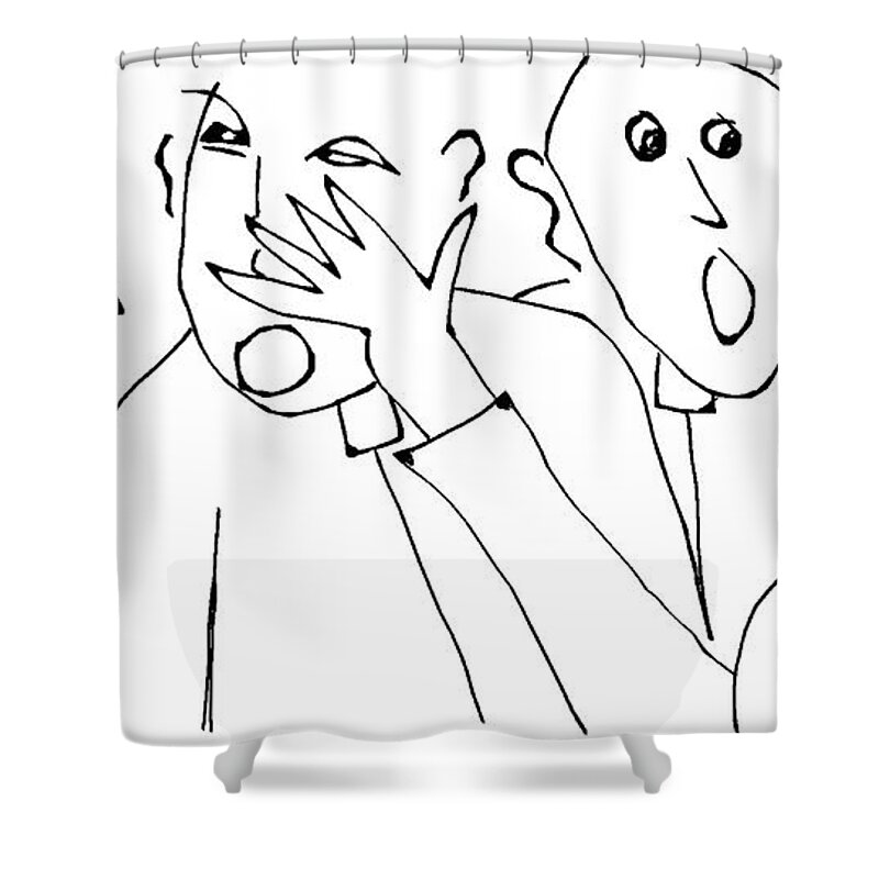  Shower Curtain featuring the digital art Fr. Tubbs Had Wanted To Backhand Fr. Dick For So Long by Doug Duffey