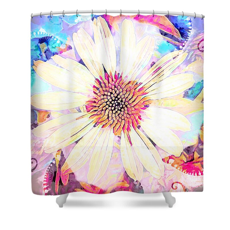 Flower Shower Curtain featuring the photograph Fractoral II by Jack Torcello