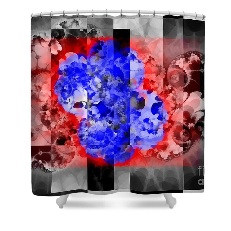 Fractal Shower Curtain featuring the photograph Fractplosion by Jack Torcello