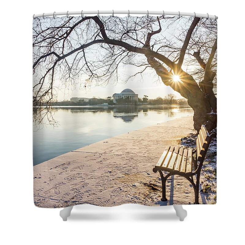 Usa Shower Curtain featuring the photograph Framed Jefferson by Framing Places