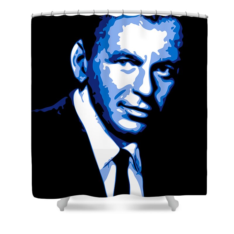 Frank Sinatra Shower Curtain featuring the digital art Frank Sinatra by DB Artist