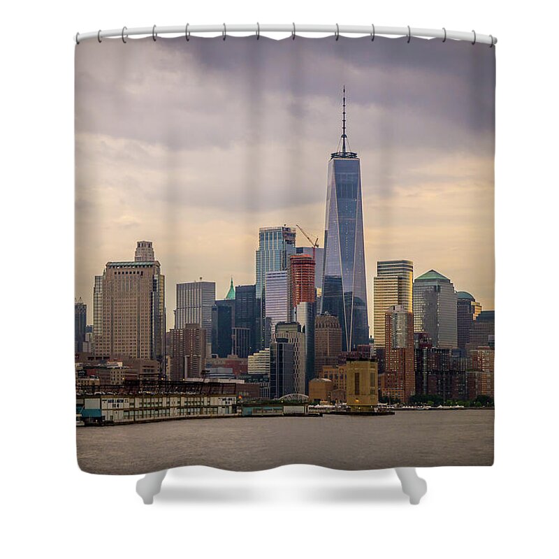 Hudson River Shower Curtain featuring the photograph Freedom Tower - Lower Manhattan 2 by Frank Mari