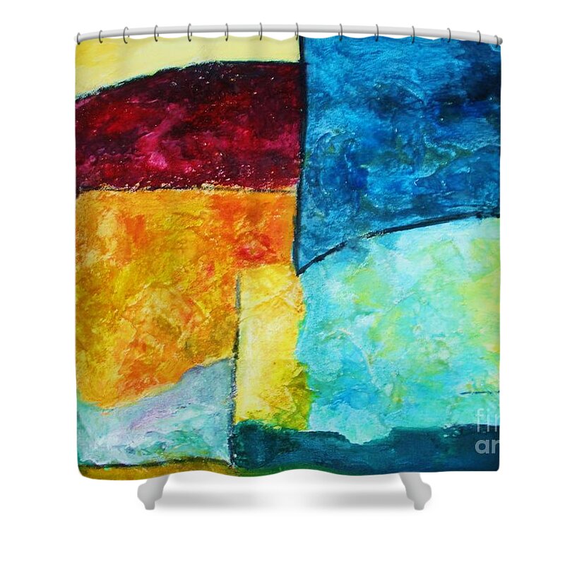 Acrylic Painting Shower Curtain featuring the painting Freedom by Yael VanGruber