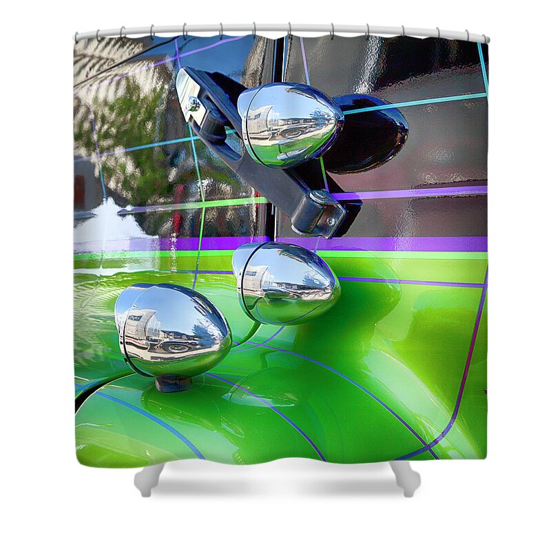 Freightliner Shower Curtain featuring the photograph Freightliner Abstract by Theresa Tahara