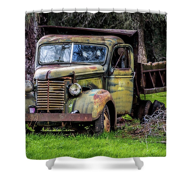 Old Truck Shower Curtain featuring the photograph French Creek Truck by Steph Gabler