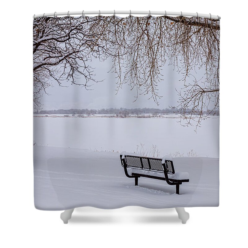 Snow Shower Curtain featuring the photograph Fresh Fallen Snow by James BO Insogna