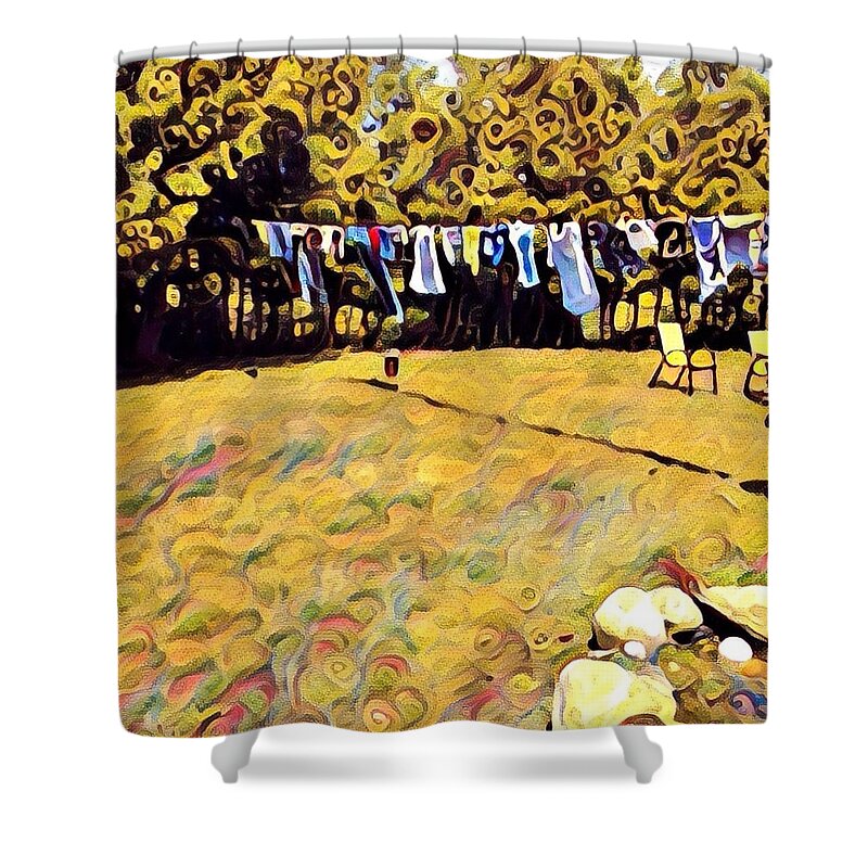 Summer Shower Curtain featuring the photograph Fresh Linen by N C