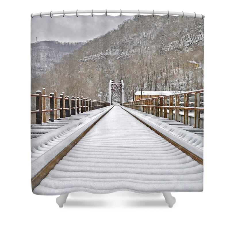 Privacy Shower Curtain featuring the photograph Fresh Snow by Lisa Lambert-Shank