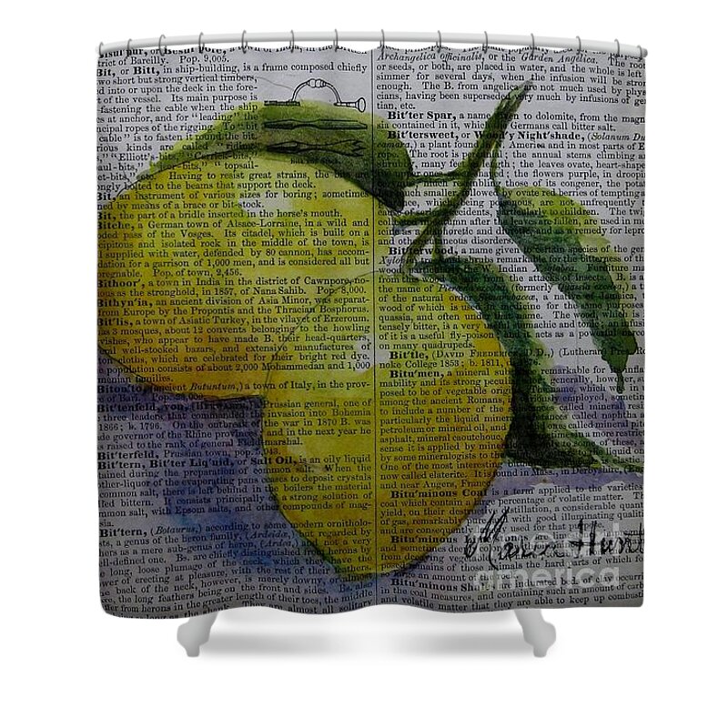 Lemons Shower Curtain featuring the painting Freshest Lemons by Maria Hunt