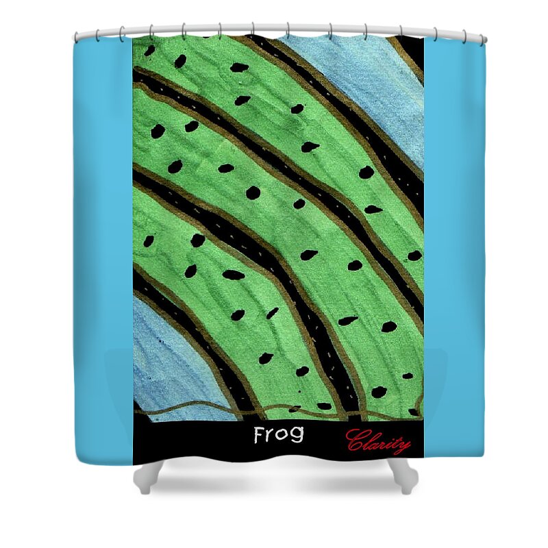 Frog Shower Curtain featuring the painting Frog by Clarity Artists