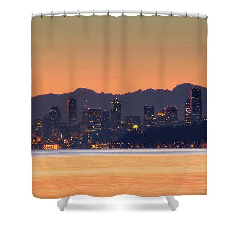 Silhouette Shower Curtain featuring the photograph From Night to Day by E Faithe Lester