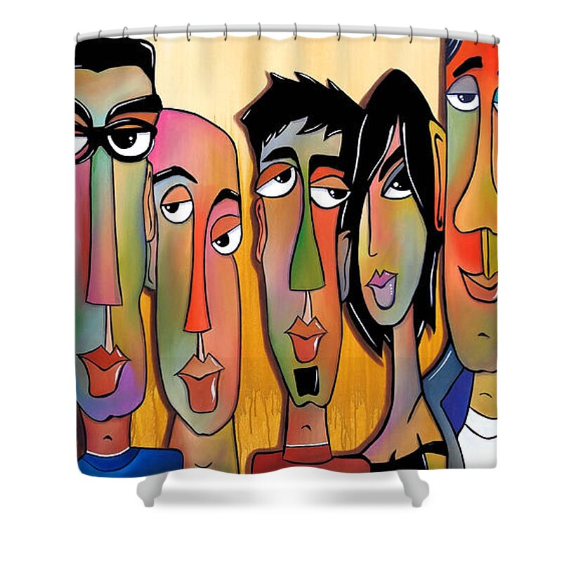 Fidostudio Shower Curtain featuring the painting From The Rough Side by Tom Fedro