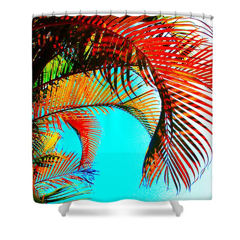 Palm Shower Curtain featuring the photograph Fronds by Susan Vineyard