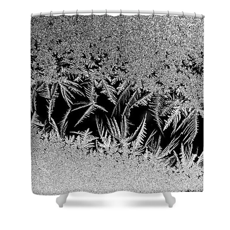 Winter Shower Curtain featuring the photograph Frost Zipper by Polly Castor