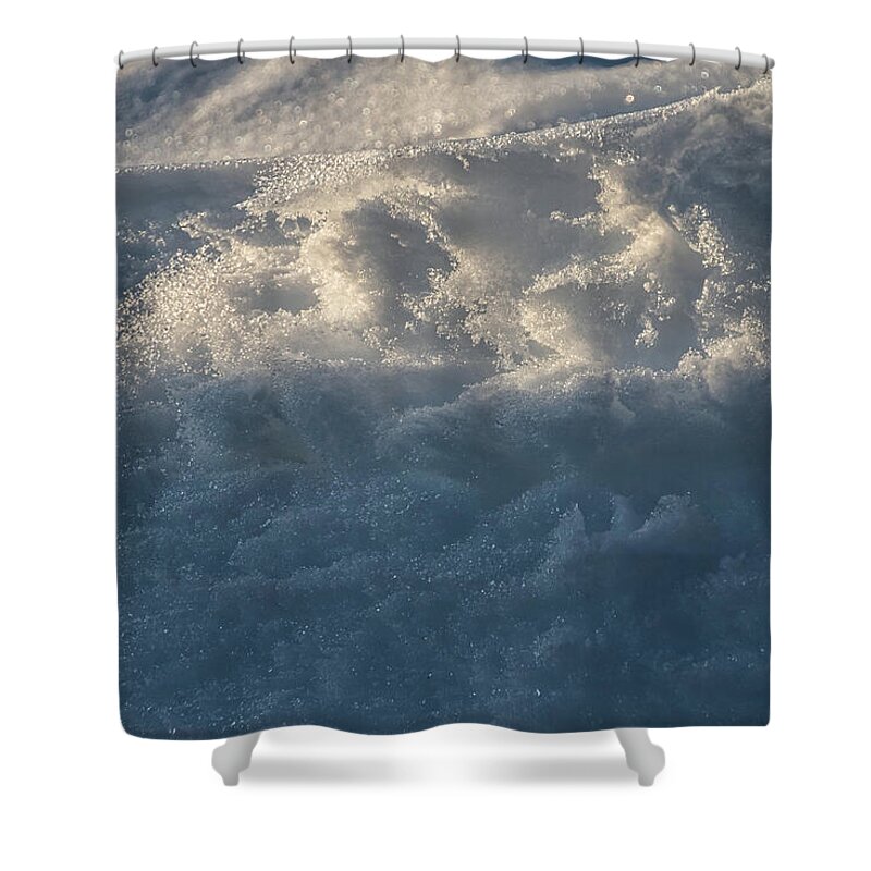 Frosty Texture Shower Curtain featuring the photograph Frosty Texture - by Julie Weber