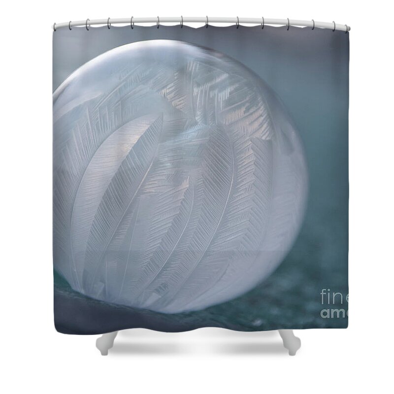 Soap Bubble Shower Curtain featuring the photograph Frozen Soap Bubble -Georgia by Adrian De Leon Art and Photography