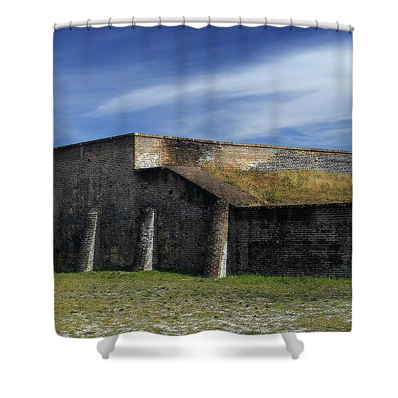 Moat Shower Curtain featuring the photograph Ft. Pickens Moat by George Taylor