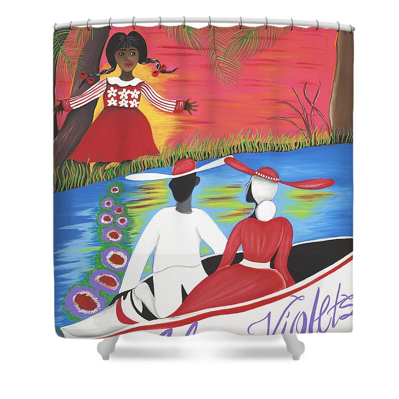 Sabree Shower Curtain featuring the painting Full Circle by Patricia Sabreee