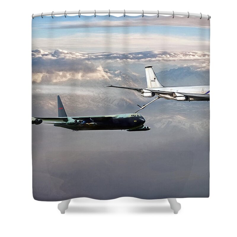 Aviation Shower Curtain featuring the digital art Full Service by Peter Chilelli