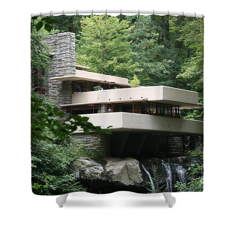 Falling Water Shower Curtain featuring the photograph Full Views II Fallingwater by Chuck Kuhn