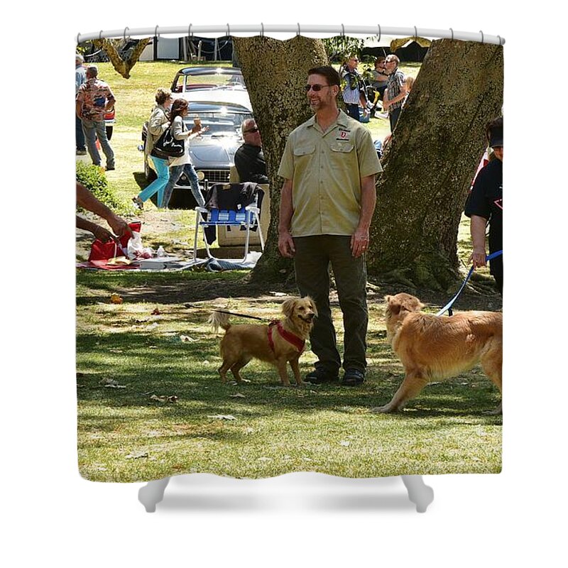 Linda Brody Shower Curtain featuring the photograph Fun in the Park by Linda Brody