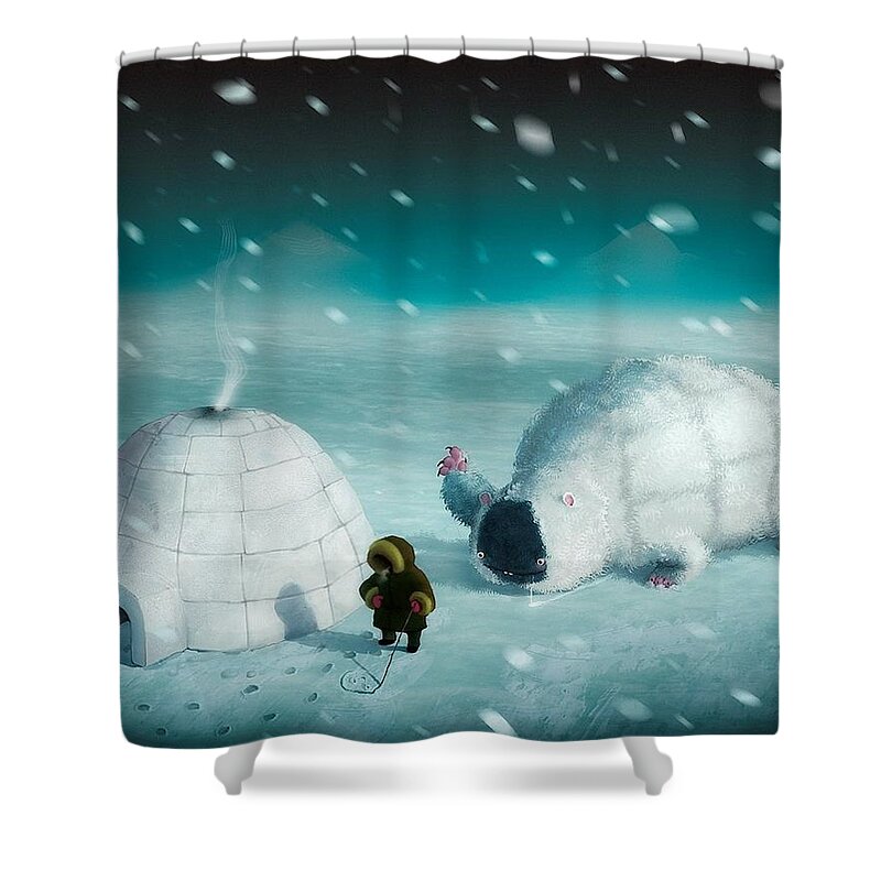 Snow Globe Shower Curtains