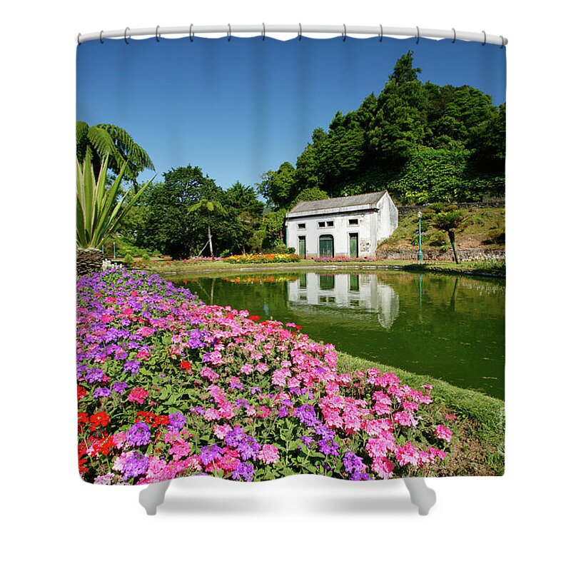 Azores Shower Curtain featuring the photograph Furnas Valley, Azores islands by Gaspar Avila