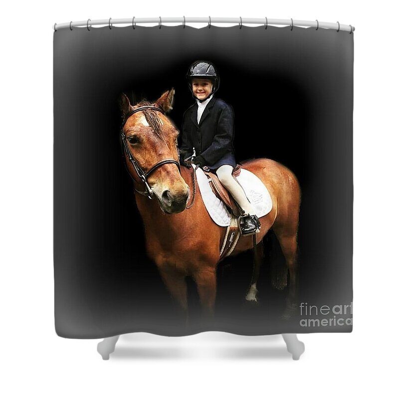 Horse Shower Curtain featuring the photograph Future Horse Woman by Barbara S Nickerson