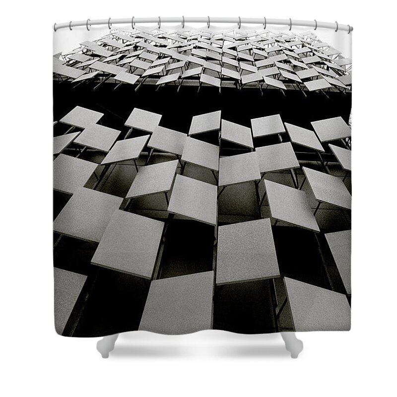 Minimalism Shower Curtain featuring the photograph Futuristic France by Shaun Higson