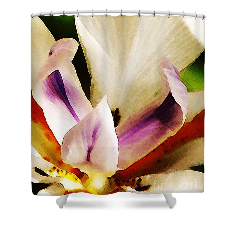 Flower Shower Curtain featuring the photograph Gala by Linda Shafer