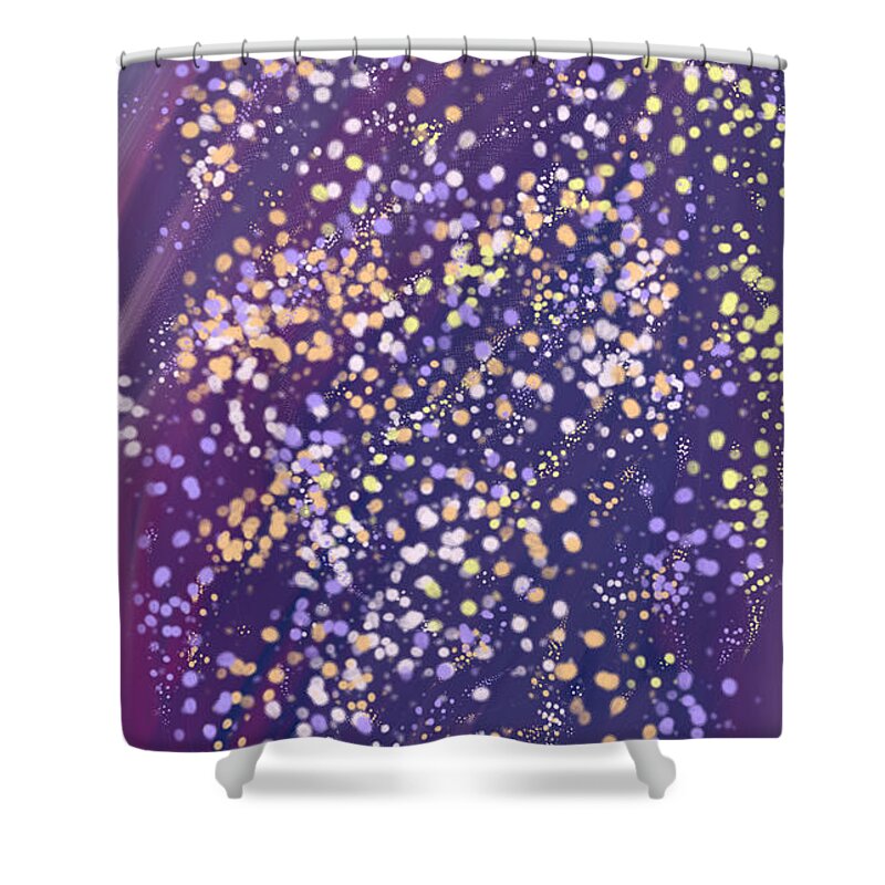 Galaxy Shower Curtain featuring the digital art Galaxy by Faashie Sha
