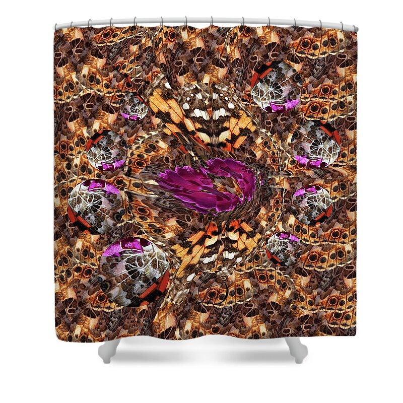Painted Shower Curtain featuring the digital art Galaxy by Laura Davis