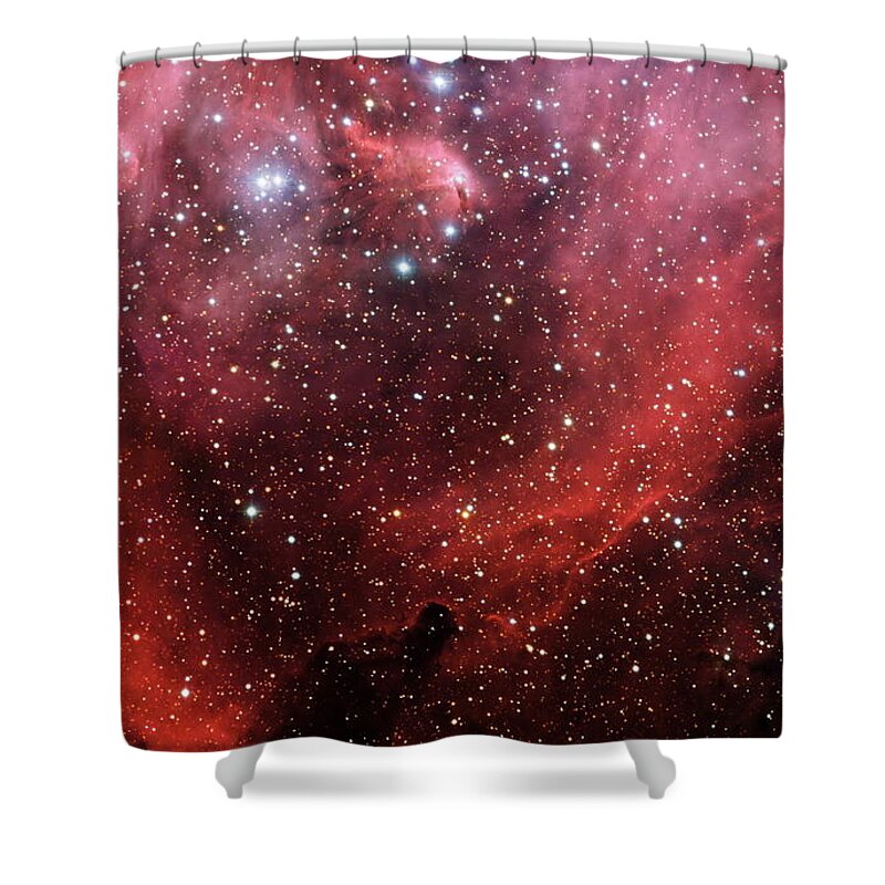 Galaxy Shower Curtain featuring the digital art Galaxy by Maye Loeser