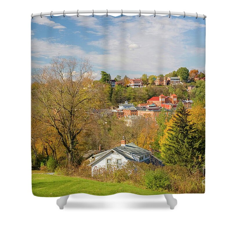 Psi Shower Curtain featuring the photograph Galena Illinois USA by Ohad Shahar