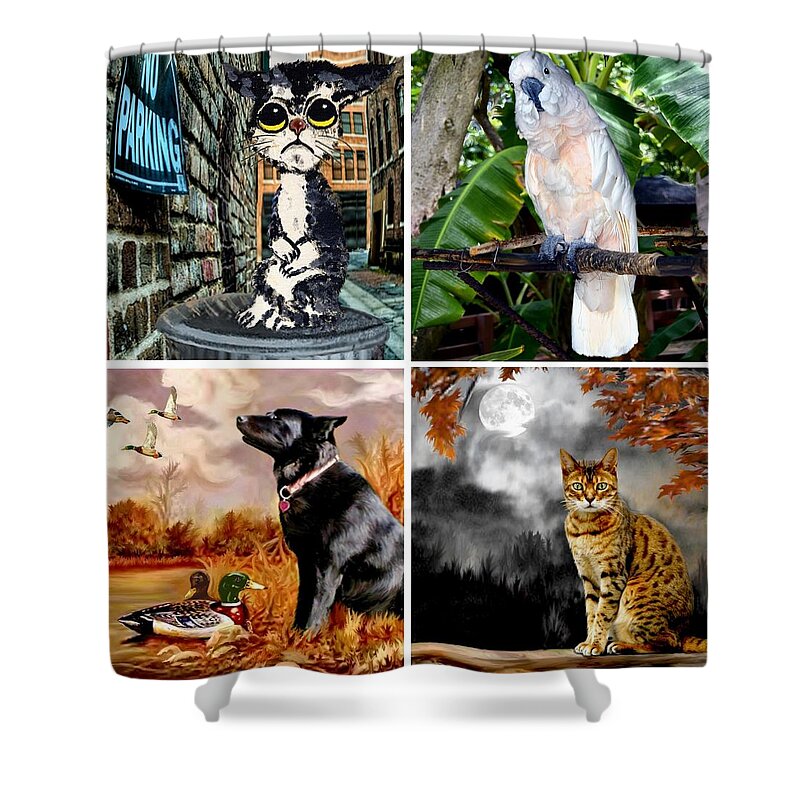 Love Shower Curtain featuring the painting Animals and Wildlife by Ron Chambers