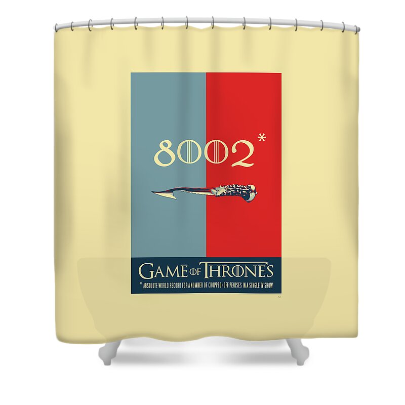 “in Stitches” Collection By Serge Averbukh Shower Curtain featuring the digital art Game of Thrones - 8002 by Serge Averbukh