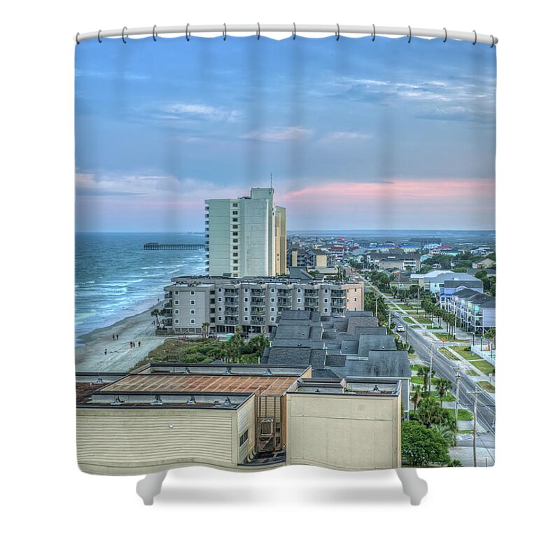 Garden City Shower Curtain featuring the photograph Garden City Beach by Mike Covington